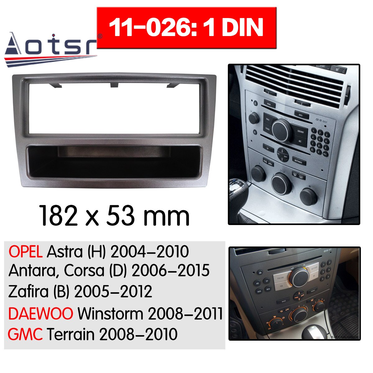 ڵ   Audio Fascia 1 Din Car Stereo Radio DVD Player Fascia Panel Plate frame For OPEL Agila Tigra Astra For C